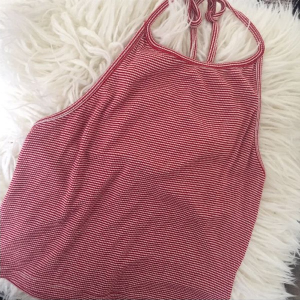 Striped halter top